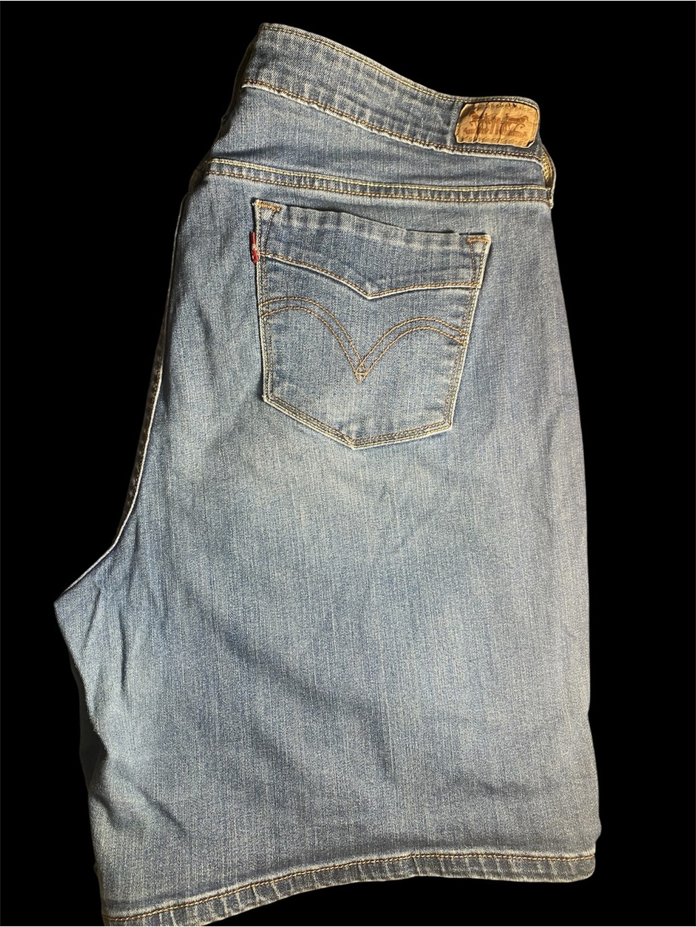Levi's Light Wash Denim Shorts with Signature Back Pocket